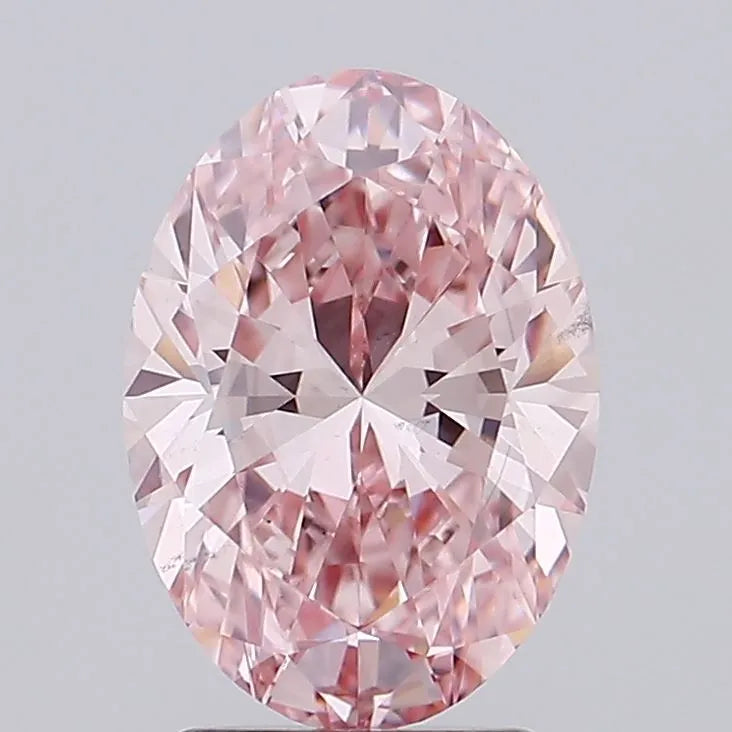 2.50ct Oval Lab Grown Diamond (Colour Fancy Vivid Pink, Clarity VS2, IGI Certified)