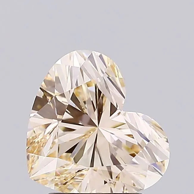 2.03ct Heart Lab Grown Diamond (Colour Fancy Light Orangey Brown, Clarity VS1, IGI Certified)