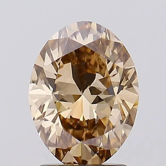 1.51ct Oval Lab Grown Diamond (Colour Fancy Brown, Clarity VS1, IGI Certified)