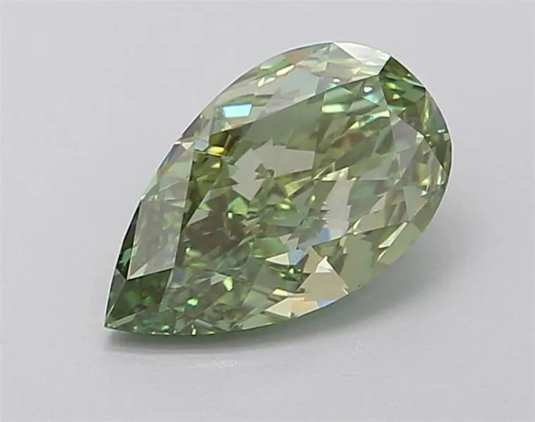 0.50ct Pear Lab Grown Diamond (Colour Fancy Vivid Green, Clarity VS1, IGI Certified)
