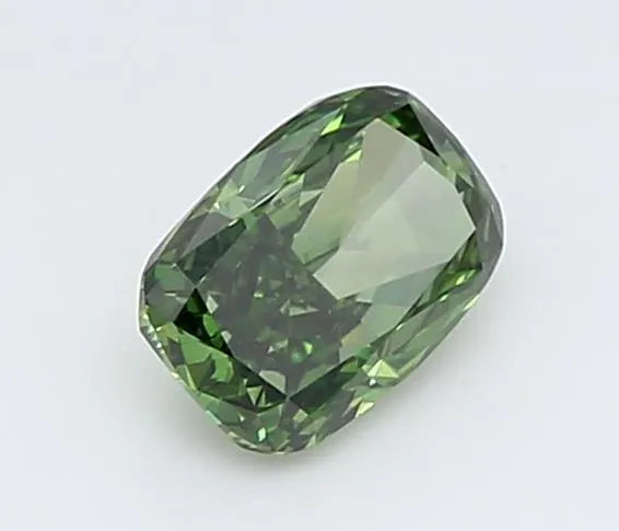 0.51ct Cushion brilliant Lab Grown Diamond (Colour Fancy Vivid Green, Clarity VVS2, IGI Certified)