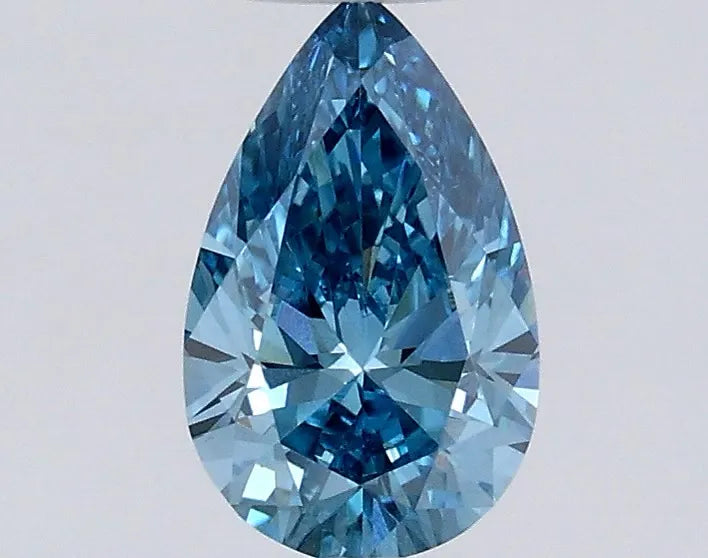 0.51ct Pear Lab Grown Diamond (Colour Fancy Vivid Blue, Clarity VS1, IGI Certified)
