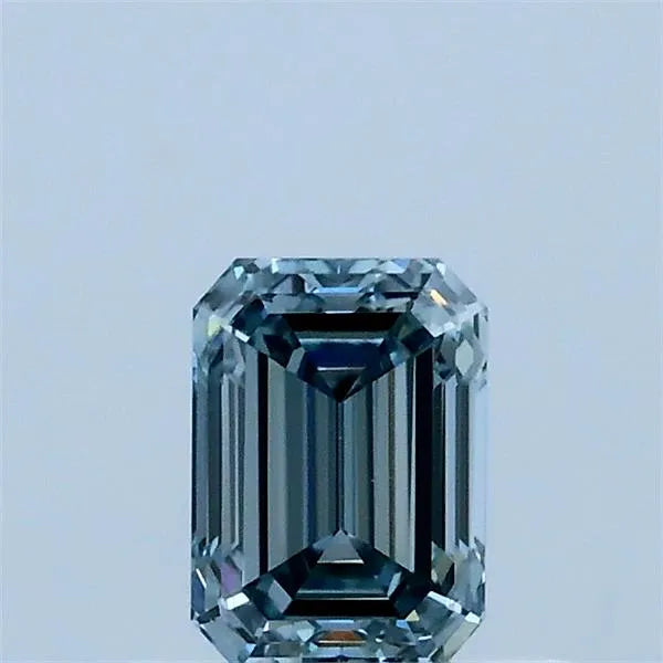0.53ct Emerald Lab Grown Diamond (Colour Fancy Intense Blue, Clarity VS1, IGI Certified)
