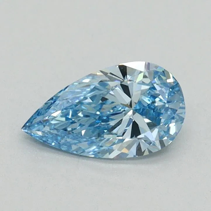 0.53ct Pear Lab Grown Diamond (Colour Fancy Vivid Blue, Clarity VVS2, IGI Certified)