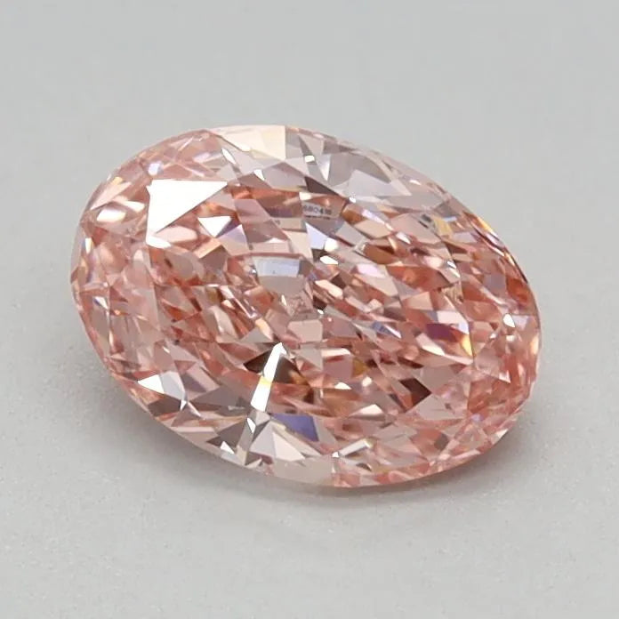 0.55ct Oval Lab Grown Diamond (Colour Fancy Vivid Pink, Clarity VS1, IGI Certified)