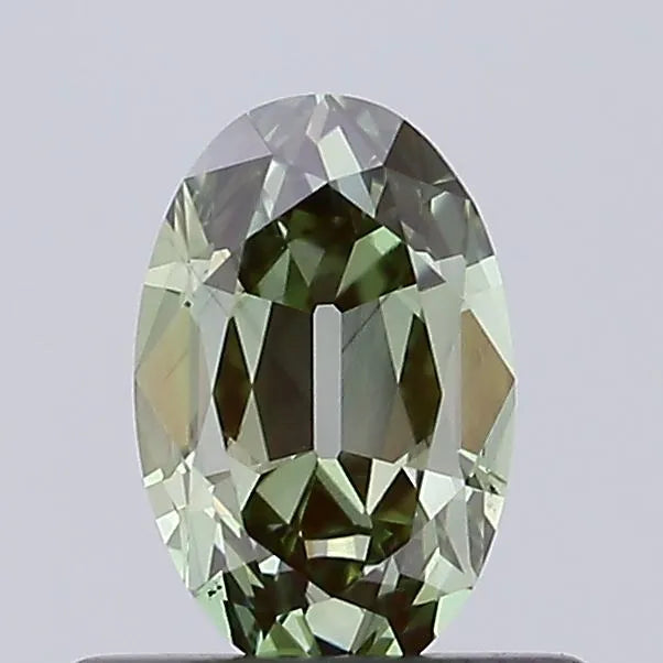 0.56ct European cut Lab Grown Diamond (Colour Fancy Vivid Green, Clarity VS2, IGI Certified)