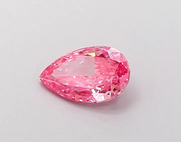 0.60ct Pear Lab Grown Diamond (Colour Fancy Vivid Pink, Clarity VS1, IGI Certified)