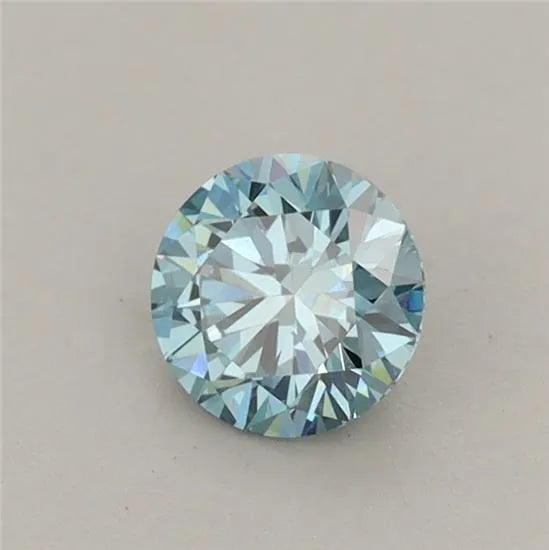 0.60ct Round Lab Grown Diamond (Colour Fancy Vivid Blue, Clarity VS1, Cut EX, IGI Certified)