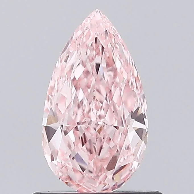 0.73ct Pear Lab Grown Diamond (Colour Fancy Vivid Pink, Clarity VVS2, IGI Certified)