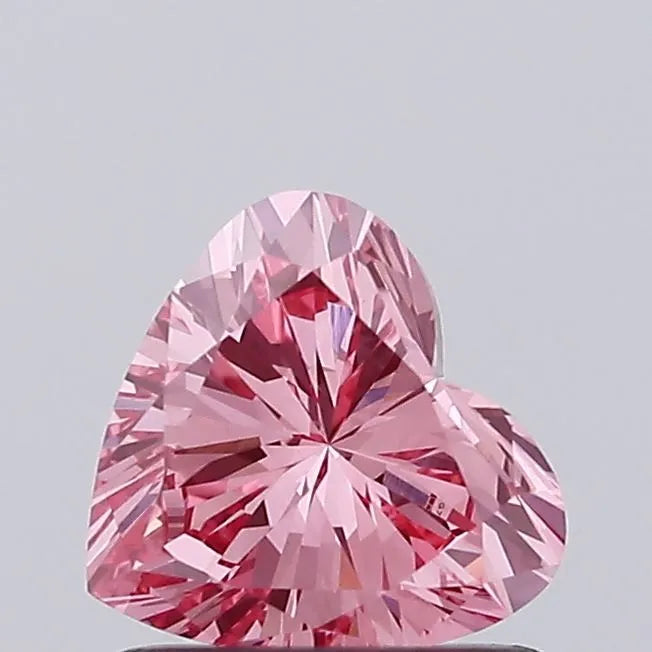 0.76ct Heart Lab Grown Diamond (Colour Fancy Vivid Pink, Clarity VS1, IGI Certified)