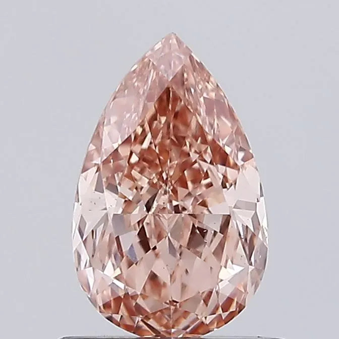 0.81ct Pear Lab Grown Diamond (Colour Fancy Pinkish Brown, Clarity VS1, IGI Certified)