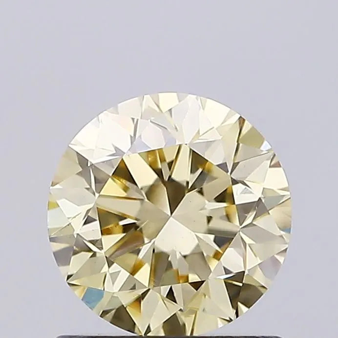 0.81ct Round Lab Grown Diamond (Colour Fancy Light Yellow, Clarity VS1, Cut VG, IGI Certified)