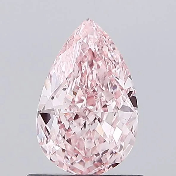 0.92ct Pear Lab Grown Diamond (Colour Fancy Vivid Pink, Clarity VS1, IGI Certified)