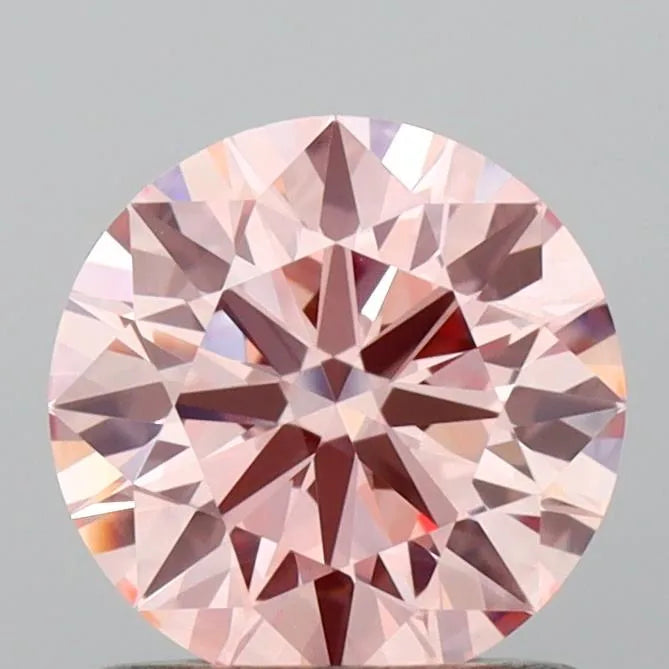0.92ct Round Lab Grown Diamond (Colour Fancy Intense Pink, Clarity VVS2, Cut ID, IGI Certified)