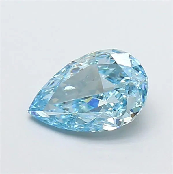 0.97ct Pear Lab Grown Diamond (Colour Fancy Vivid Blue, Clarity VVS2, IGI Certified)