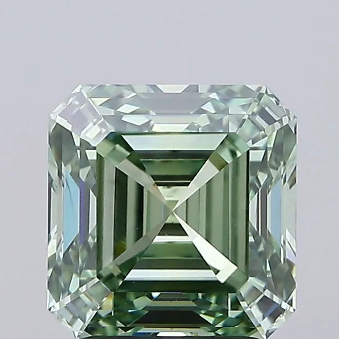 2.37ct Square emerald Lab Grown Diamond (Colour Fancy Vivid Green, Clarity VS1, IGI Certified)