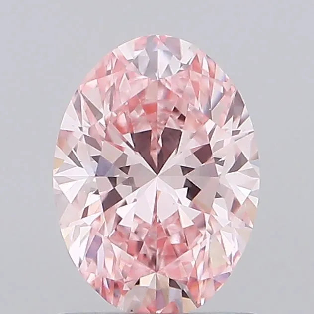 1.00ct Oval Lab Grown Diamond (Colour Fancy Vivid Pink, Clarity VS1, IGI Certified)