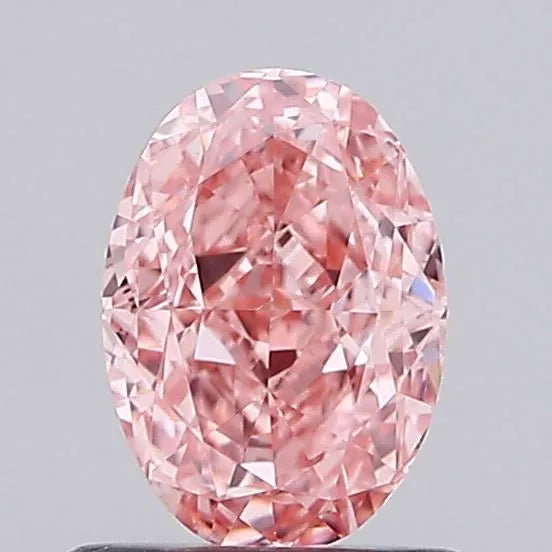 1.01ct Oval Lab Grown Diamond (Colour Fancy Vivid Pink, Clarity VVS2, IGI Certified)