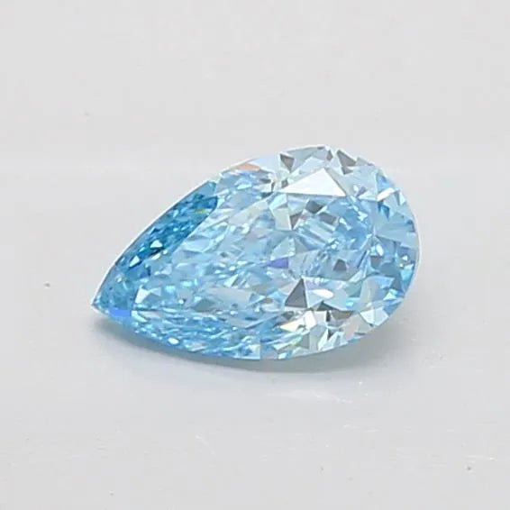 1.01ct Pear Lab Grown Diamond (Colour Fancy Vivid Blue, Clarity VS1, IGI Certified)