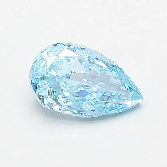 1.01ct Pear Lab Grown Diamond (Colour Fancy Vivid Blue, Clarity VS1, IGI Certified)