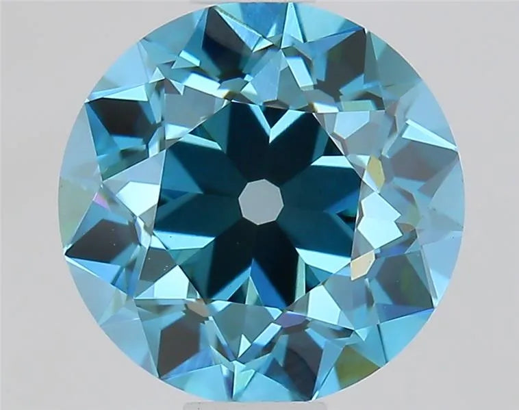 1.02ct European cut Lab Grown Diamond (Colour Fancy Vivid Blue, Clarity VS1, IGI Certified)