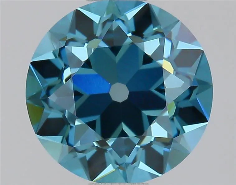 1.02ct European cut Lab Grown Diamond (Colour Fancy Vivid Blue, Clarity VVS2, IGI Certified)