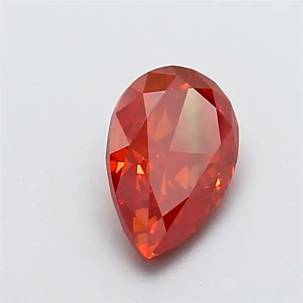 1.02ct Pear Lab Grown Diamond (Colour Fancy Vivid Red, Clarity VS2, IGI Certified)