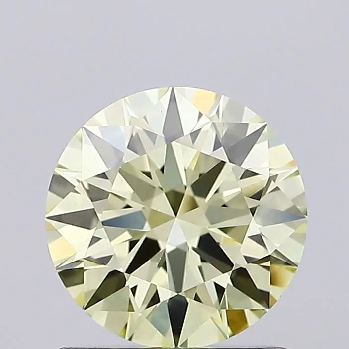 1.02ct Round Lab Grown Diamond (Colour Fancy Light Yellow, Clarity VVS2, Cut ID, IGI Certified)