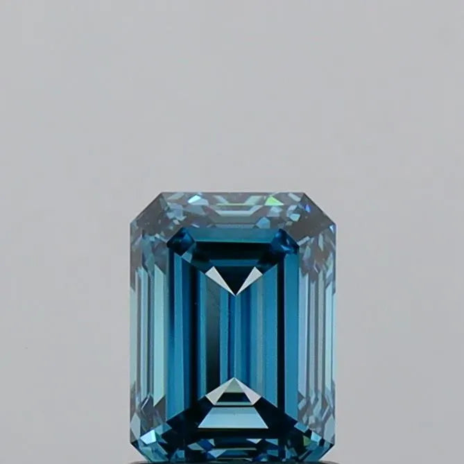 1.05ct Emerald Lab Grown Diamond (Colour Fancy Vivid Blue, Clarity VVS2, IGI Certified)