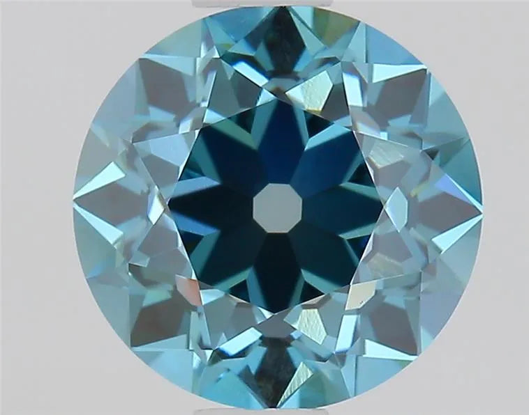 1.08ct European cut Lab Grown Diamond (Colour Fancy Vivid Blue, Clarity VVS2, IGI Certified)