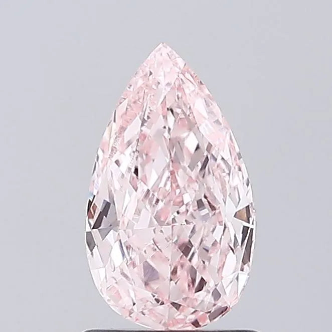 1.09ct Pear Lab Grown Diamond (Colour Fancy Vivid Pink, Clarity VVS2, IGI Certified)