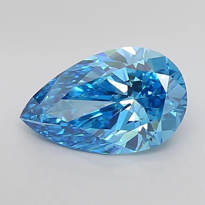 1.11ct Pear Lab Grown Diamond (Colour Fancy Vivid Blue, Clarity VS2, IGI Certified)