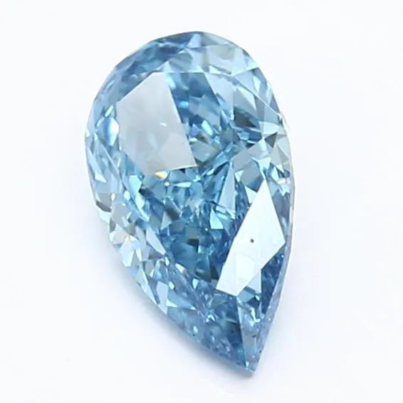 1.12ct Pear Lab Grown Diamond (Colour Fancy Vivid Blue, Clarity VVS2, IGI Certified)