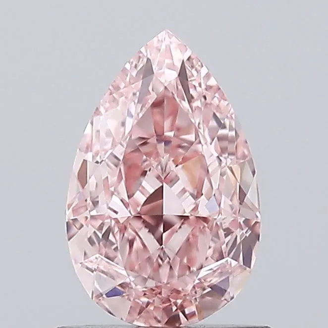 1.13ct Pear Lab Grown Diamond (Colour Fancy Vivid Pink, Clarity VVS2, IGI Certified)