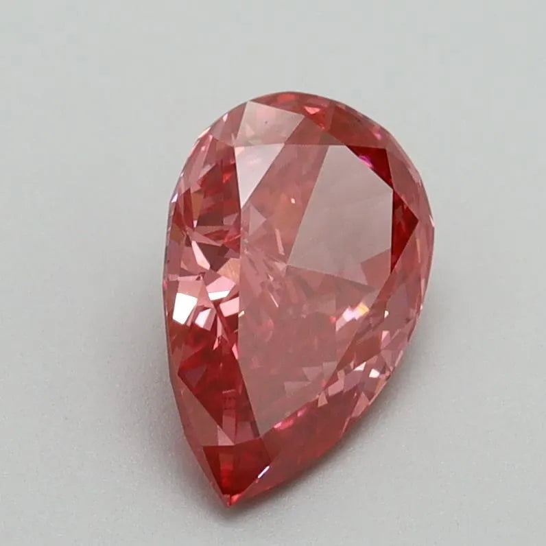 1.13ct Pear Lab Grown Diamond (Colour Fancy Vivid Red, Clarity VVS2, IGI Certified)