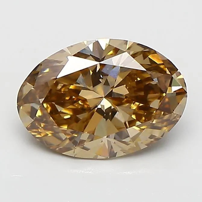 1.16ct Oval Lab Grown Diamond (Colour Fancy Brown, Clarity VVS2, IGI Certified)