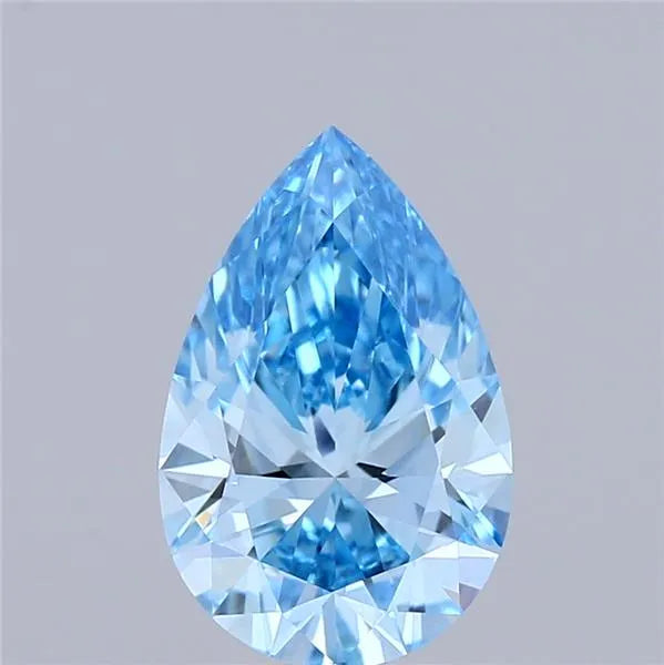 1.20ct Pear Lab Grown Diamond (Colour Fancy Vivid Blue, Clarity VVS2, IGI Certified)