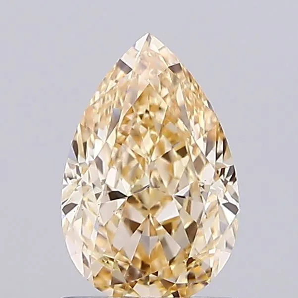 1.21ct Pear Lab Grown Diamond (Colour Fancy Light Brownish Yellow, Clarity VS1, IGI Certified)