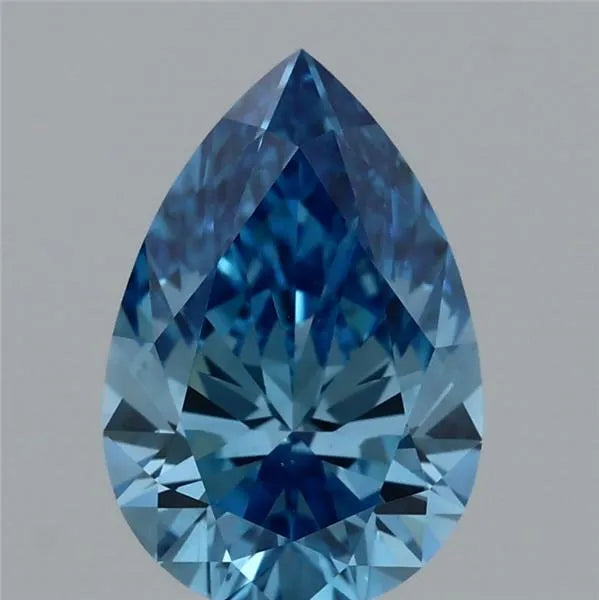 1.21ct Pear Lab Grown Diamond (Colour Fancy Vivid Blue, Clarity VS1, IGI Certified)