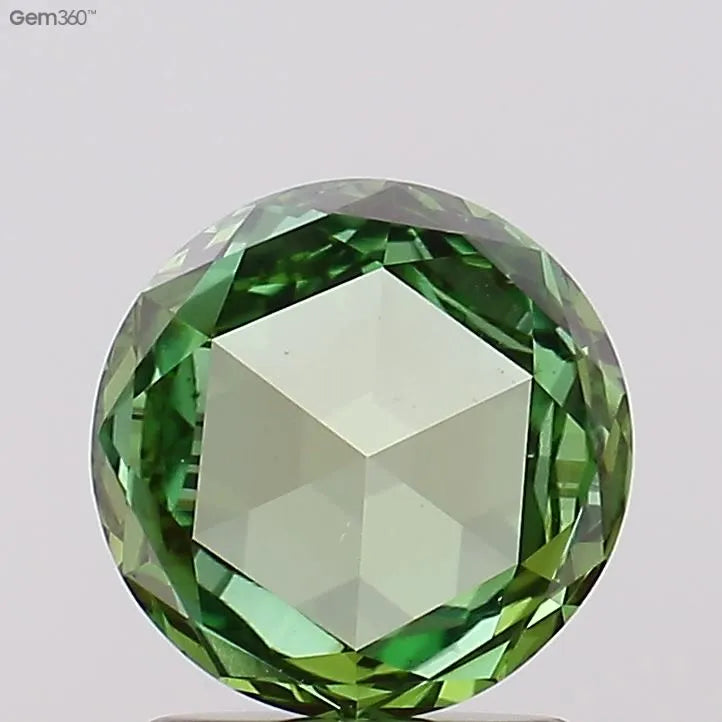 1.22ct Rose Lab Grown Diamond (Colour Fancy Vivid Green, Clarity VS1, IGI Certified)
