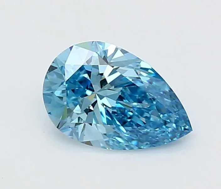 1.25ct Pear Lab Grown Diamond (Colour Fancy Vivid Blue, Clarity VVS2, IGI Certified)