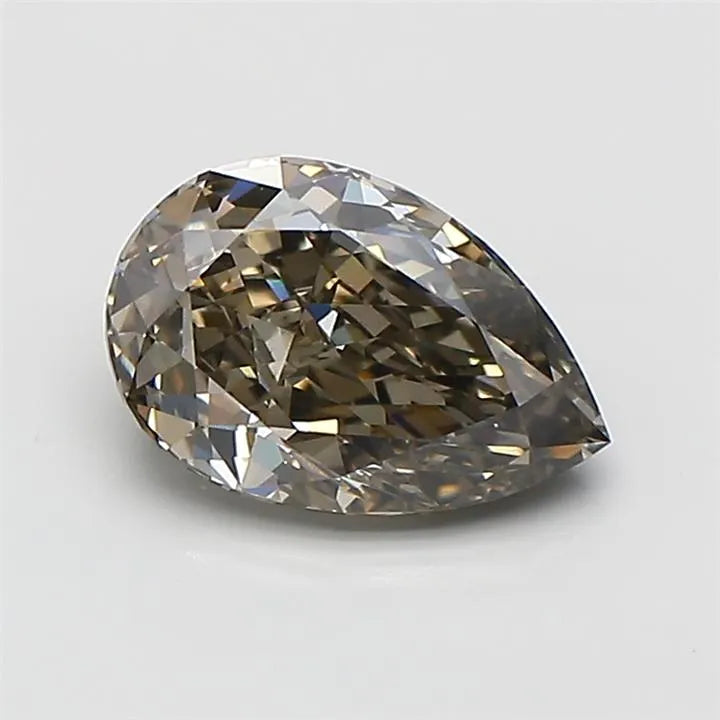 1.36ct Pear Lab Grown Diamond (Colour Fancy Light Brownish Gray, Clarity VS1, IGI Certified)