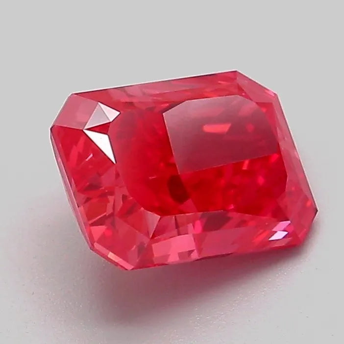 1.45ct Radiant Lab Grown Diamond (Colour Fancy Vivid Red, Clarity VS1, IGI Certified)