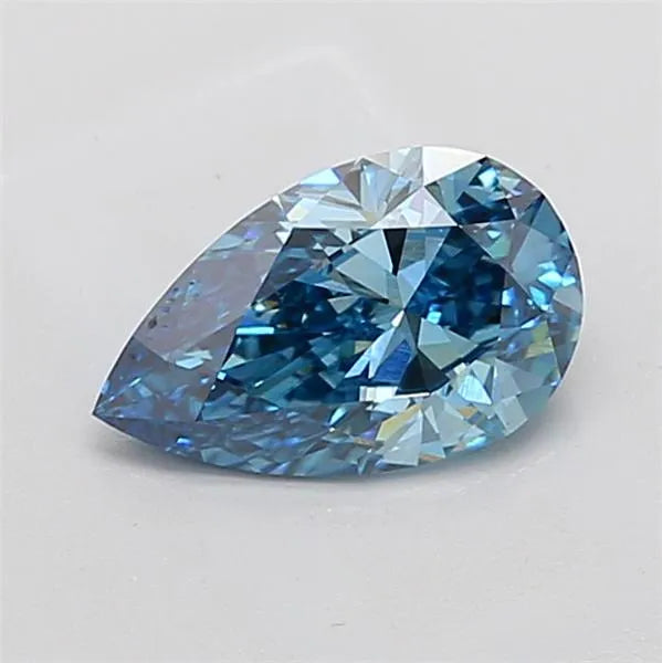 1.50ct Pear Lab Grown Diamond (Colour Fancy Vivid Blue, Clarity VVS2, IGI Certified)