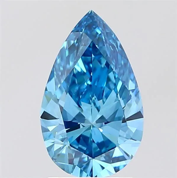 1.50ct Pear Lab Grown Diamond (Colour Fancy Vivid Blue, Clarity VVS2, IGI Certified)
