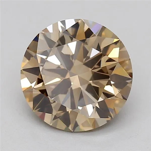 1.50ct Round Lab Grown Diamond (Colour Fancy Brown, Clarity VVS1, Cut EX, IGI Certified)
