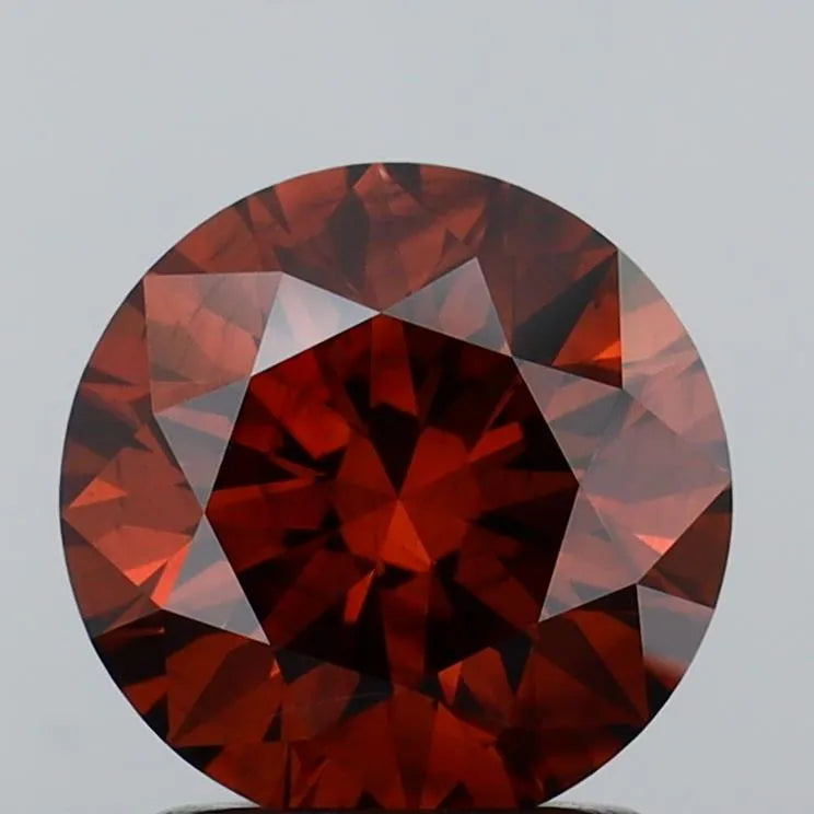 1.51ct Round Lab Grown Diamond (Colour Fancy Orangey Brown, Clarity SI1, Cut EX, IGI Certified)