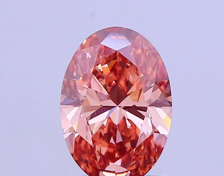 1.52ct Oval Lab Grown Diamond (Colour Fancy Pink Brown, Clarity VS1, IGI Certified)