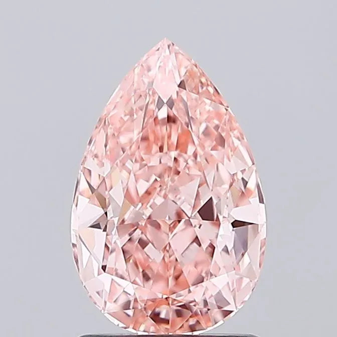 1.52ct Pear Lab Grown Diamond (Colour Fancy Vivid Pink, Clarity VVS2, IGI Certified)