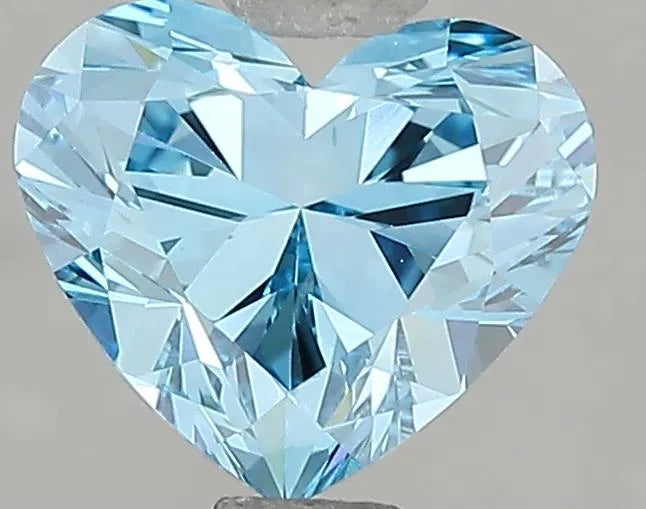 1.55ct Heart Lab Grown Diamond (Colour Fancy Vivid Blue, Clarity VS1, IGI Certified)